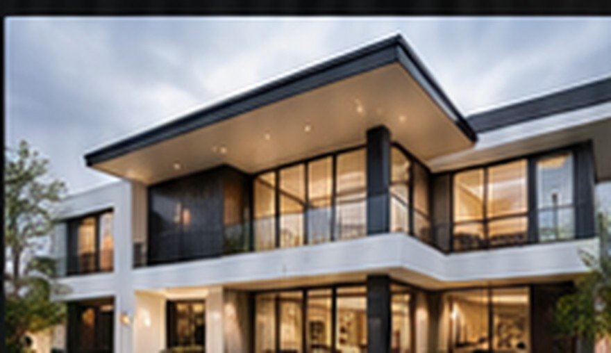 Modern residential construction concept image